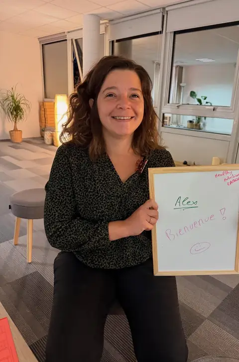 L’ardoise de bilan d’une membre du club Healthy nutrition Labège